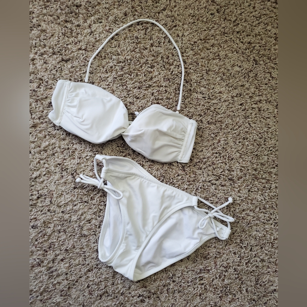 Victoria's Secret Elegant White 2-Piece Swimwear- Sz M and S